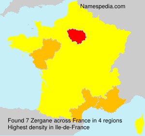 Surname Zergane in France Surname Zergane in France