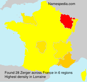 Surname Zerger in France Surname Zerger in France