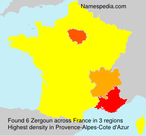 Surname Zergoun in France Surname Zergoun in France