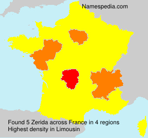 Surname Zerida in France Surname Zerida in France
