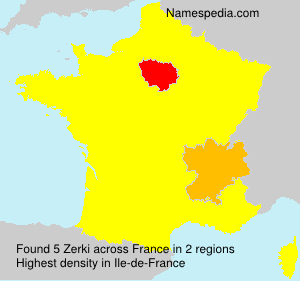 Surname Zerki in France