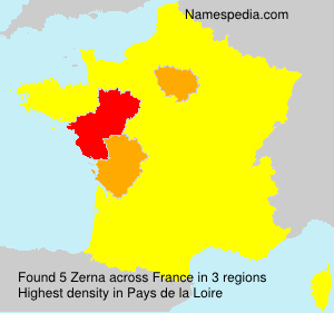 Surname Zerna in France Surname Zerna in France