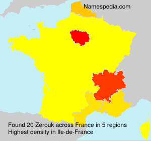 Surname Zerouk in France Surname Zerouk in France