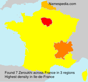 Surname Zeroukhi in France Surname Zeroukhi in France