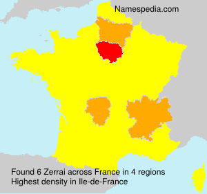 Surname Zerrai in France Surname Zerrai in France