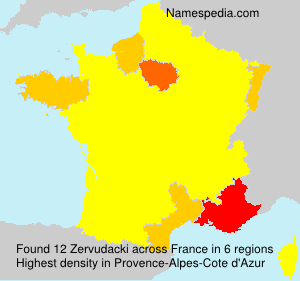 Surname Zervudacki in France Surname Zervudacki in France