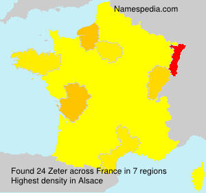 Surname Zeter in France Surname Zeter in France