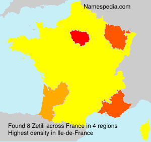 Surname Zetili in France Surname Zetili in France