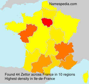 Surname Zettor in France Surname Zettor in France