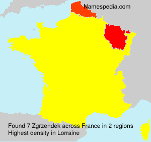 Surname Zgrzendek in France Surname Zgrzendek in France