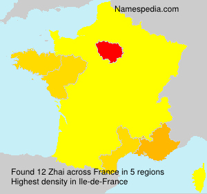 Surname Zhai in France Surname Zhai in France