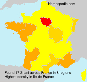 Surname Zhani in France Surname Zhani in France
