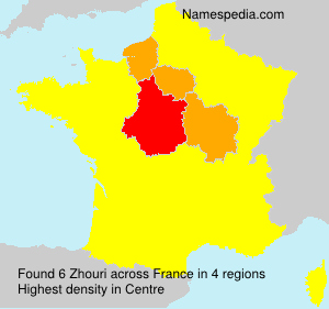 Surname Zhouri in France Surname Zhouri in France
