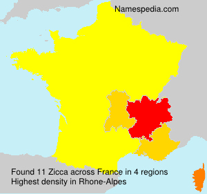 Surname Zicca in France Surname Zicca in France