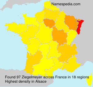 Surname Ziegelmeyer in France Surname Ziegelmeyer in France