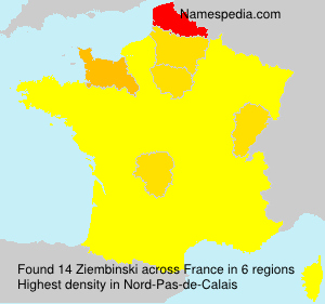 Surname Ziembinski in France Surname Ziembinski in France