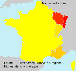 Surname Ziliox in France Surname Ziliox in France