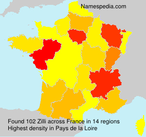 Surname Zilli in France Surname Zilli in France