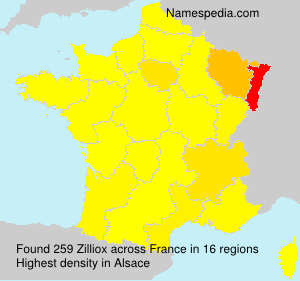 Surname Zilliox in France Surname Zilliox in France