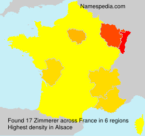 Surname Zimmerer in France Surname Zimmerer in France