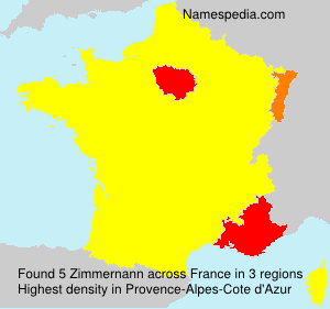 Surname Zimmernann in France Surname Zimmernann in France