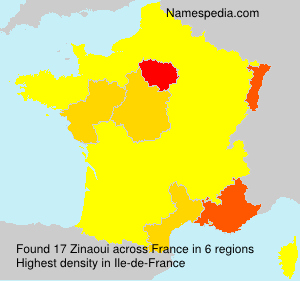Surname Zinaoui in France Surname Zinaoui in France