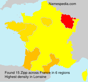 Surname Zipp in France Surname Zipp in France
