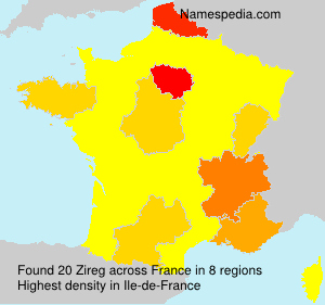 Surname Zireg in France Surname Zireg in France