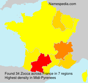 Surname Zocca in France Surname Zocca in France