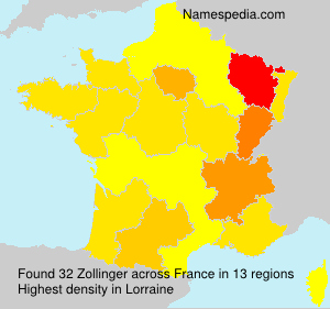 Surname Zollinger in France Surname Zollinger in France
