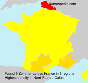 Surname Zommer in France Surname Zommer in France