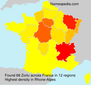 Surname Zorlu in France Surname Zorlu in France