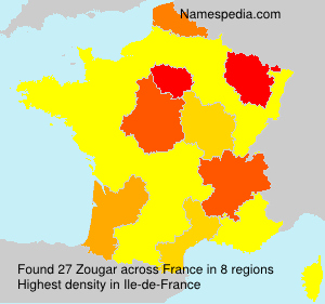 Surname Zougar in France Surname Zougar in France
