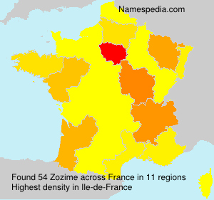 Surname Zozime in France Surname Zozime in France