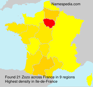 Familiennamen Zozo - France