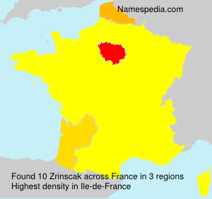 Surname Zrinscak in France Surname Zrinscak in France