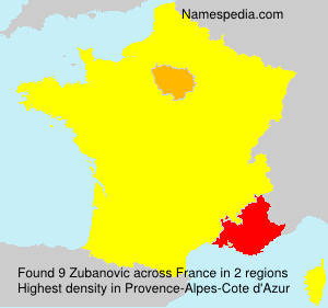 Surname Zubanovic in France