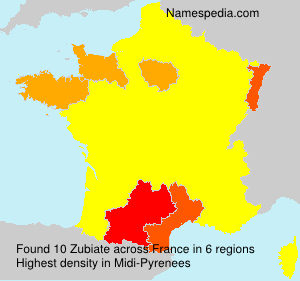 Surname Zubiate in France