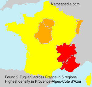 Surname Zugliani in France Surname Zugliani in France
