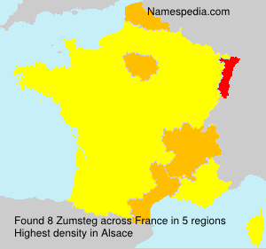 Surname Zumsteg in France Surname Zumsteg in France