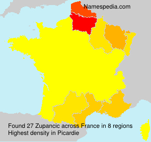 Surname Zupancic in France Surname Zupancic in France