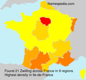Surname Zwilling in France Surname Zwilling in France