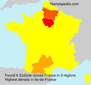 Surname Zydziak in France