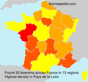 Surname boersma in France Surname boersma in France