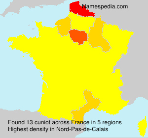 Surname cuniot in France Surname cuniot in France