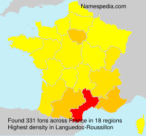 Surname fons in France Surname fons in France
