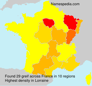 Surname greif in France Surname greif in France