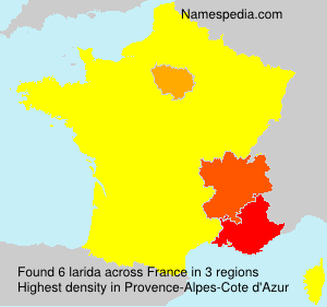 Surname larida in France Surname larida in France