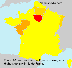 Surname ouarraoui in France Surname ouarraoui in France