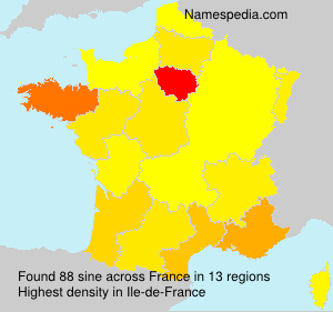 Surname sine in France Surname sine in France